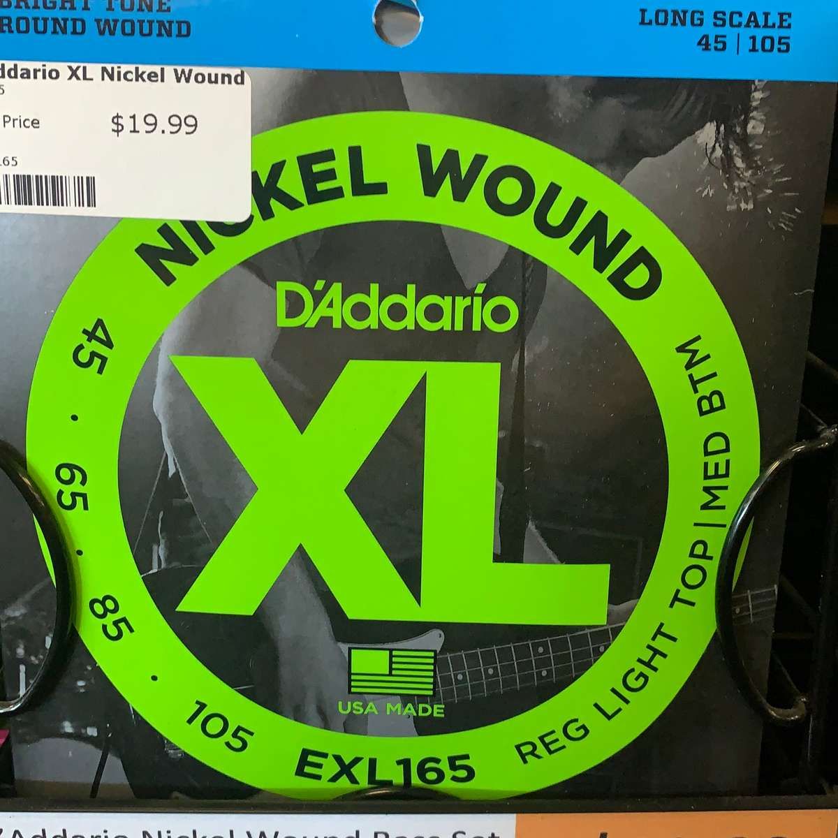 D'Addario XL Nickel Wound 4 String Bass Set Blues Angel Music
