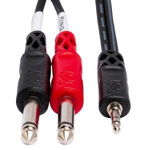 Hosa 3.5mm TRS to Dual 1/4" TS Stereo Breakout Cable - Image 2