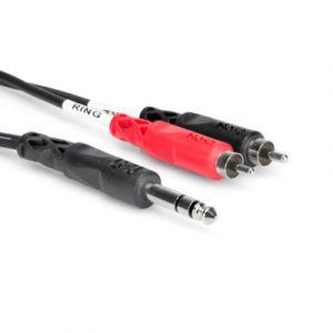 Hosa 1/4" TRS to Dual RCA Insert Cable - Image 2