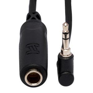 Hosa  1/4" TRS to Right Angle 3.5 mm TRS Headphone Adaptor Cable - Image 2
