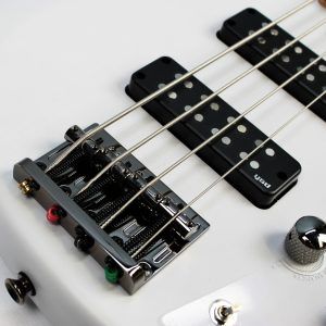 Yamaha TRBX304 4-string bass white humbucking active/passive pickups