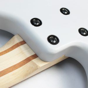 Yamaha TRBX304 4-string bass white back neck joint plate