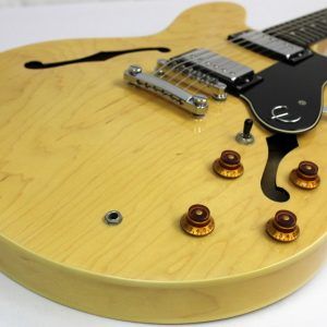 2004 Epiphone Dot Semi-Hollowbody Electric Guitar, Natural, Made in Korea, USED - Image 5
