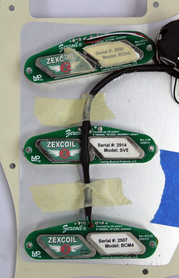 Loaded Pearloid Pickguard with Zexcoil Legacy Series Strat Style Pickup