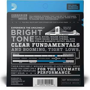 D'Addario Bass Guitar Strings EXL170-5 XL Nickel Bass Strings - 45-130 Regular Light 5-String, Long Scale - Image 2