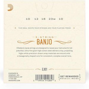 D'Addario EJ61 Loop-End 5-String Banjo Nickle-Plated Strings - Image 2