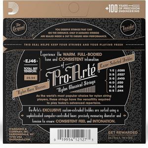 D'Addario EJ46 Pro-Arte Silver-Plated Classical Guitar Strings - Hard Tension - Image 2