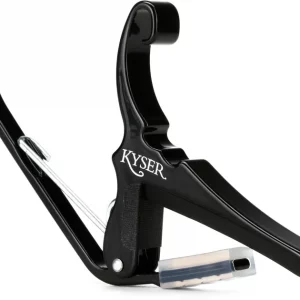 Kyser Quick-Change 6 String Acoustic Guitar Capo - Black Chrome