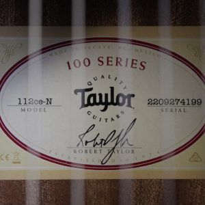 Taylor 112ce-N Grand Concert Nylon-String Acoustic-Electric Guitar, Natural - Image 7