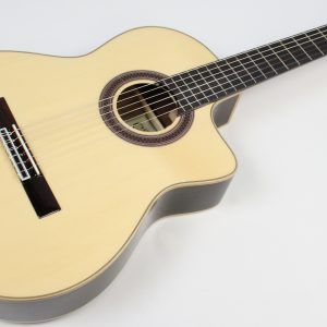 Cordoba GK Studio Negra Flamenco Acoustic-Electric Guitar, Natural - Image 3