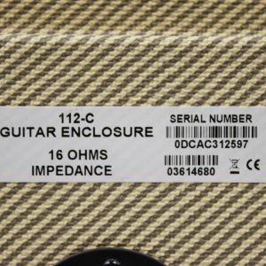 Peavey 112-C 60W 1x12 Guitar Speaker Cabinet w/ Eminence Legend GB128, Tweed, USED - Image 7