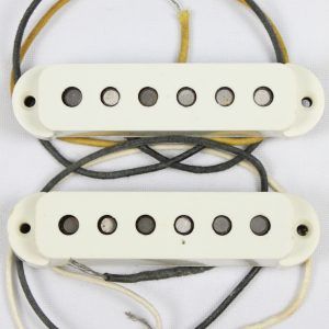 Vintage 1980's Seymour Duncan Jaguar Pickup Set, White Covers, USED
