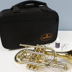 Besson BE120 Prodige Cornet, Yellow Brass, Clear Lacquer