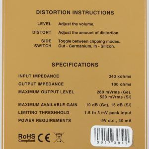 Ross Electronics Distortion Guitar Effects Pedal from JHS, Tan, USED - Image 3