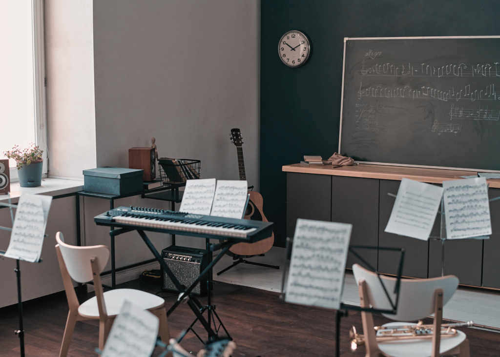 photo of music lesson room