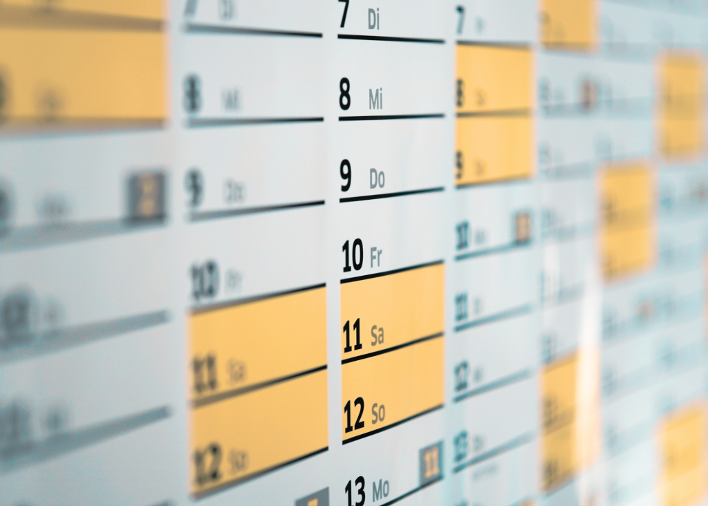 photo close up of calendar