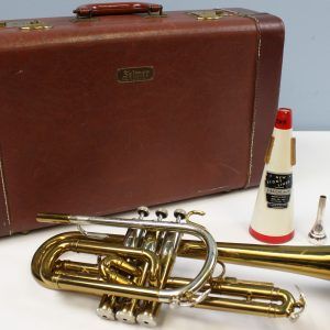 Vintage 1954 Selmer Signet Bb Cornet, Yellow Brass, USED