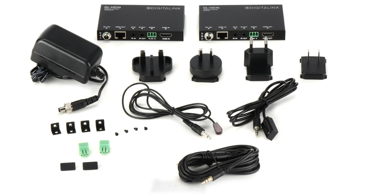 Liberty A/V, Liberty AV, DigitaLinx, DL-HD70, HDMI Extender, HDBaseT Extender, HDMI Extension Set, HDMI Over Cat6, 4K HDMI Extender, UHD Video Extender, HDCP 2.2, 1080p Extender, 3D Video Support, HDMI Distribution, AV Extender, Audio Video Extender, Long Distance HDMI, Cat6 Extender, RS232 Control, CEC Support, IR Extension, Home Theater, Digital Signage, Commercial AV, Video Transmission, HDMI Receiver, HDMI Transmitter, Professional AV, Open Box, Mint Condition, DLHD70, Liberty DigitaLinx, HDBaseT HDMI Kit