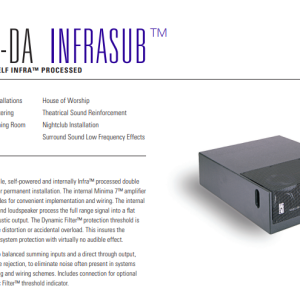 Bag End IPD12E-DA Self-Powered Infrasub summary