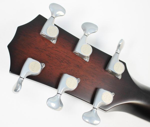 Taylor Builder’s Edition 514ce Tobacco Kona Burst acoustic-electric guitar back of headstock