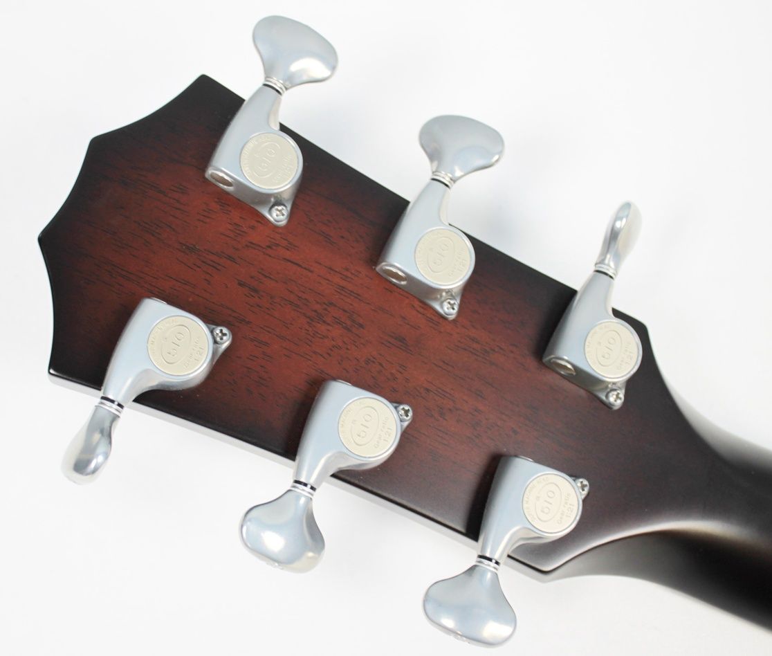 Taylor Builder’s Edition 514ce Tobacco Kona Burst acoustic-electric guitar back of headstock