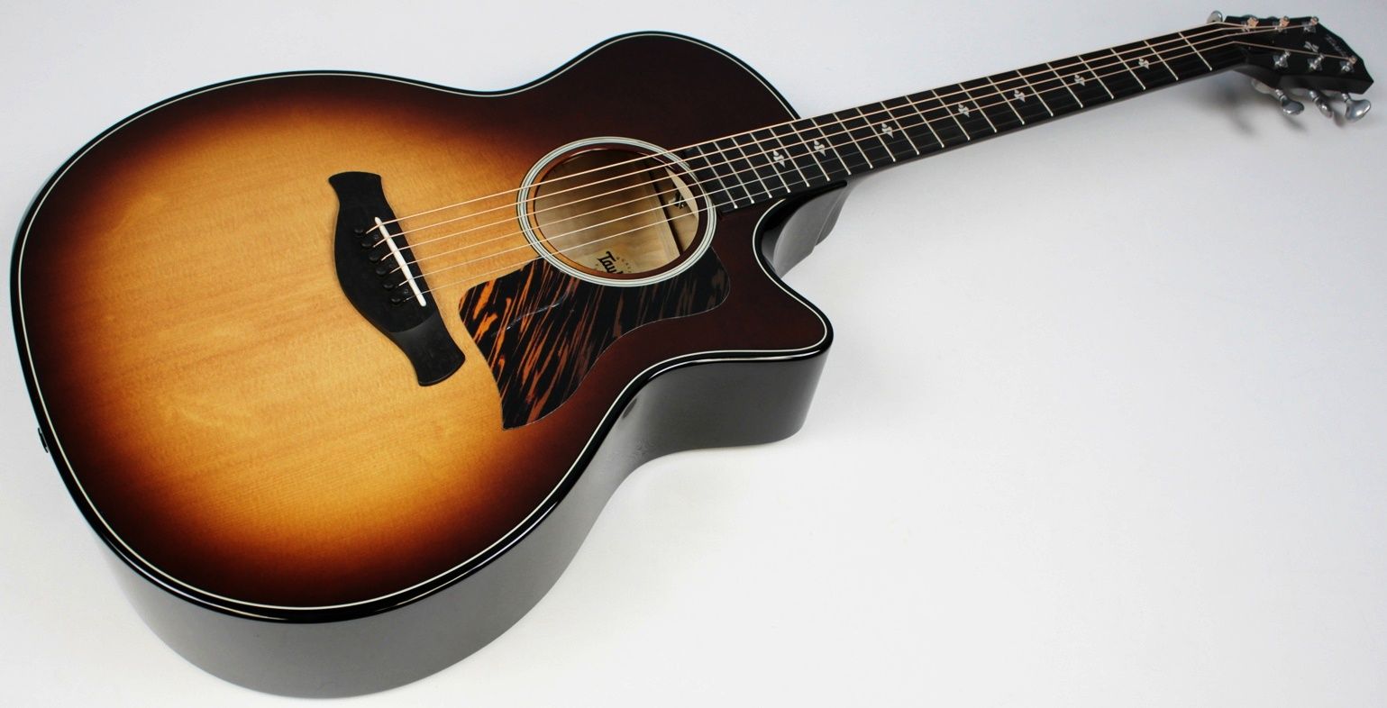 Taylor Builder’s Edition 514ce Tobacco Kona Burst acoustic-electric front of the whole instrument