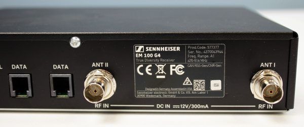 Sennheiser EM 100 G4 back side ports