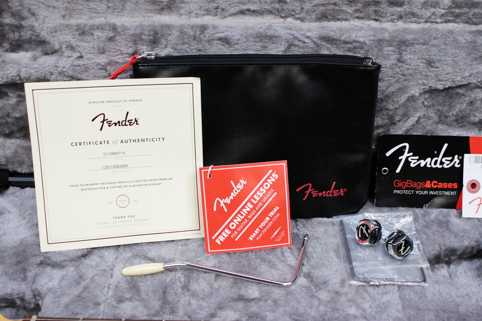 Fender American Professional II Stratocaster 2021 Miami Blue certificate of authenticity