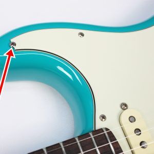 Fender American Professional II Stratocaster 2021 Miami Blue chip off corner of pickguard