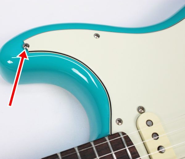 Fender American Professional II Stratocaster 2021 Miami Blue chip off corner of pickguard