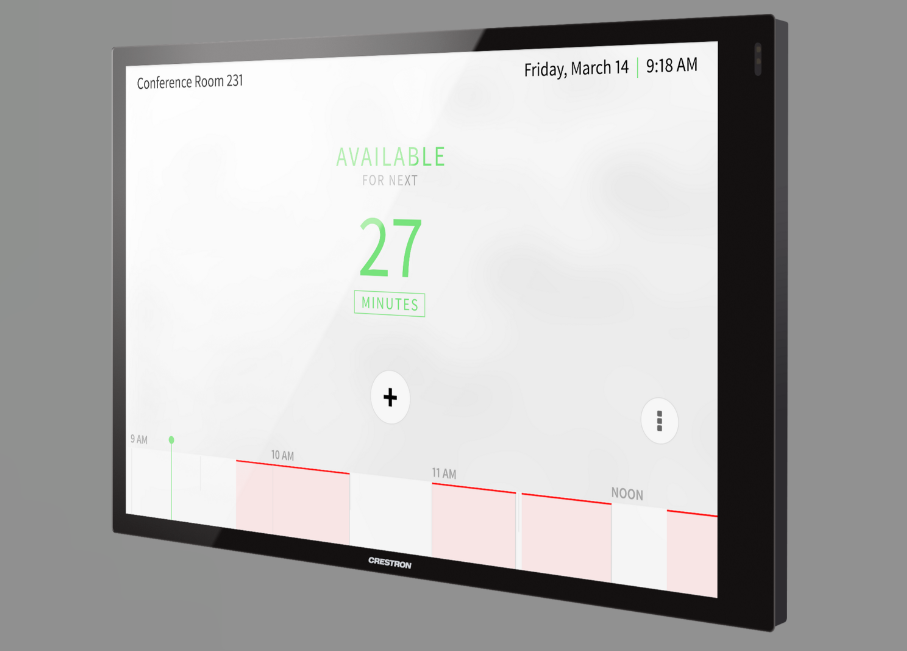 Crestron TSW-1070-B-S 10.1-inch wall mount touch screen in black front number