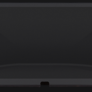 Bottom view of Crestron TS-1070-B-S showing integrated tabletop mount and ventilation.