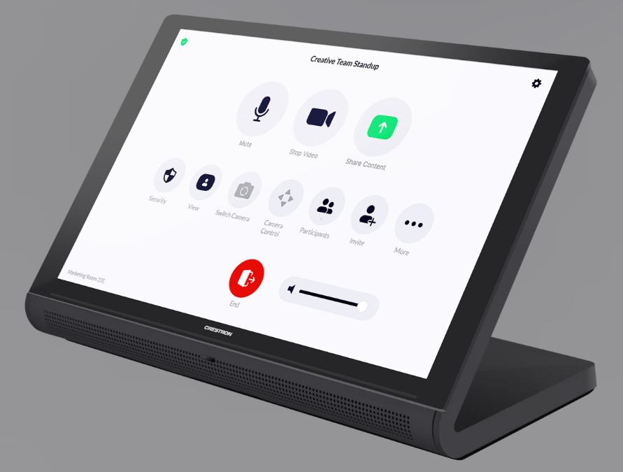 Open box Crestron TS-1070-B-S unit with packaging and accessories included.