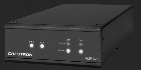 Mint Open Box Crestron AMP-X75 in Black front angle
