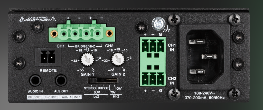 Mint Open Box Crestron AMP-X75 in Black back inputs
