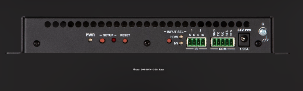 Crestron DM-NVX-360 front side inputs and jacks