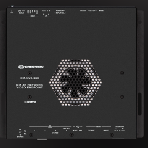 Crestron DM-NVX-360 showing side and fan cooling system