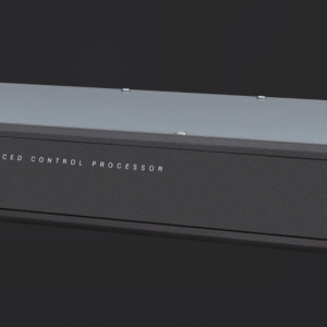 Front view of Crestron CP4N 4-Series Control System in black