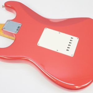Brand new Fender Limited Edition American Vintage II ’61 Stratocaster in Fiesta Red back of body angled
