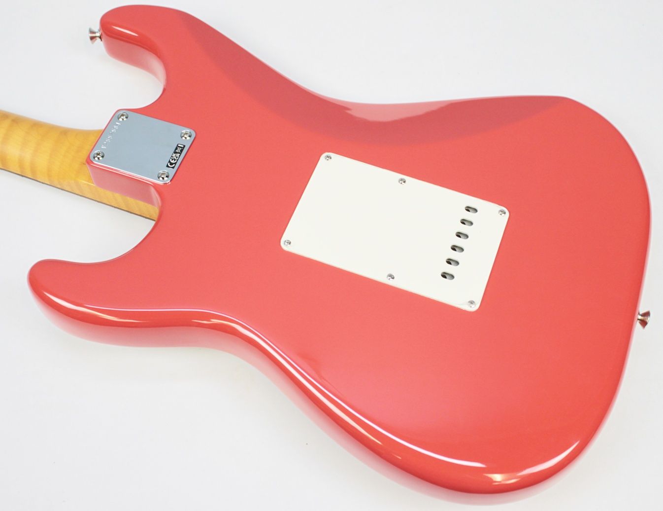 Brand new Fender Limited Edition American Vintage II ’61 Stratocaster in Fiesta Red back of body angled