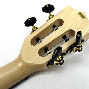 All Solid Flame Maple Cutaway Baritone Ukulele w/EQ & amp + Gig Bag - Image 7