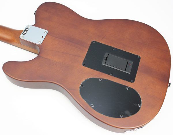 Fender Acoustasonic Standard Telecaster Honey Burst back of body natural