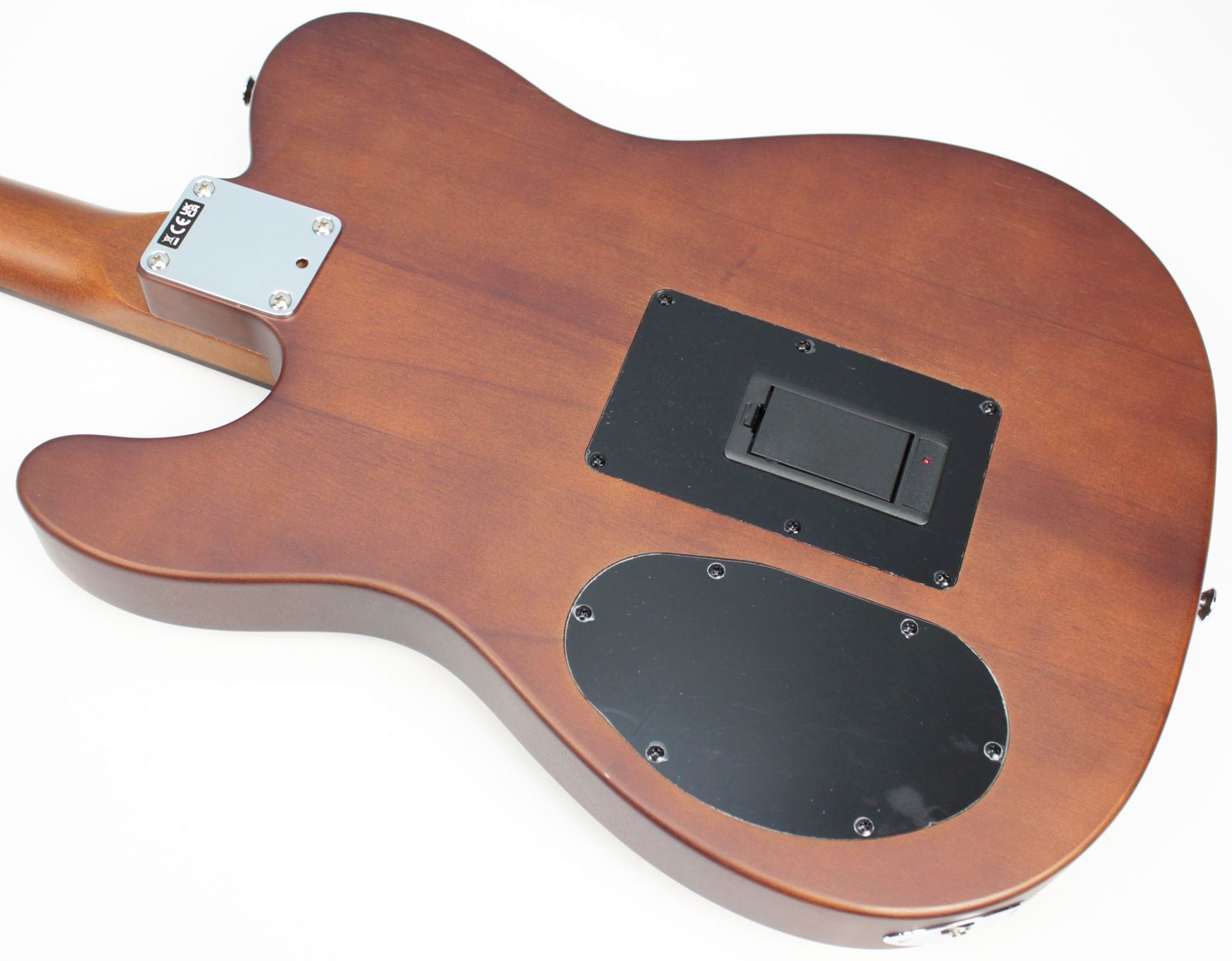 Fender Acoustasonic Standard Telecaster Honey Burst back of body natural