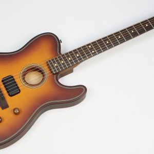 Fender Acoustasonic Standard Telecaster Honey Burst front of entire acoustasonic standard telecaster