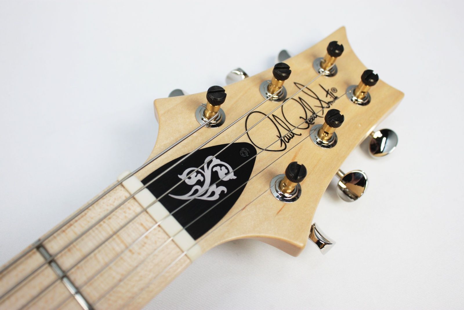 prs-fiore-2023-sunflower-electric-guitar-headstock-front-head-stock