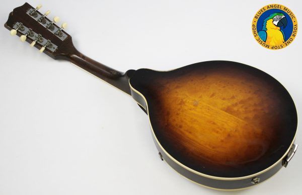 Gibson EM-150 Mandolin, Gibson EM-150, Gibson Electric Mandolin, Vintage Gibson Mandolin, Gibson P90 Mandolin, Original P-90 Pickup, Late 1940s Gibson, Early 1950s Gibson, 1940s Electric Mandolin, 1950s Electric Mandolin, Vintage Electric Mandolin, Sunburst Mandolin, Gibson Sunburst, USA Made Gibson, Kalamazoo Gibson, Collectible Gibson, Vintage String Instrument, P90 Tone, Upgraded Gibson Mandolin, Player Grade Vintage Gibson, Rare Gibson Mandolin, Blues Mandolin, Folk Mandolin, Americana Instrument, Electric Folk Instrument, Vintage Music Gear, Original Gibson Pickup, Classic Gibson, Vintage Mandolin for Sale, Blues Angel Music