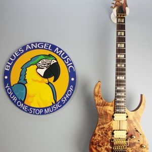 Front view of Ibanez S1070PBZ-CLB Premium Electric Guitar with Poplar Burl Top