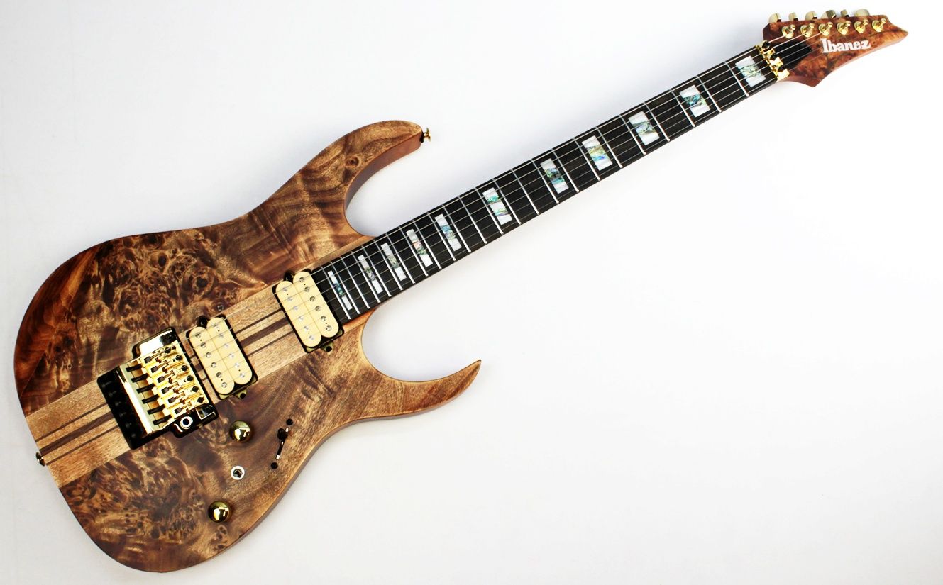 IMG_8548 Front view of Ibanez S1070PBZ-CLB Premium Electric Guitar with Poplar Burl Top