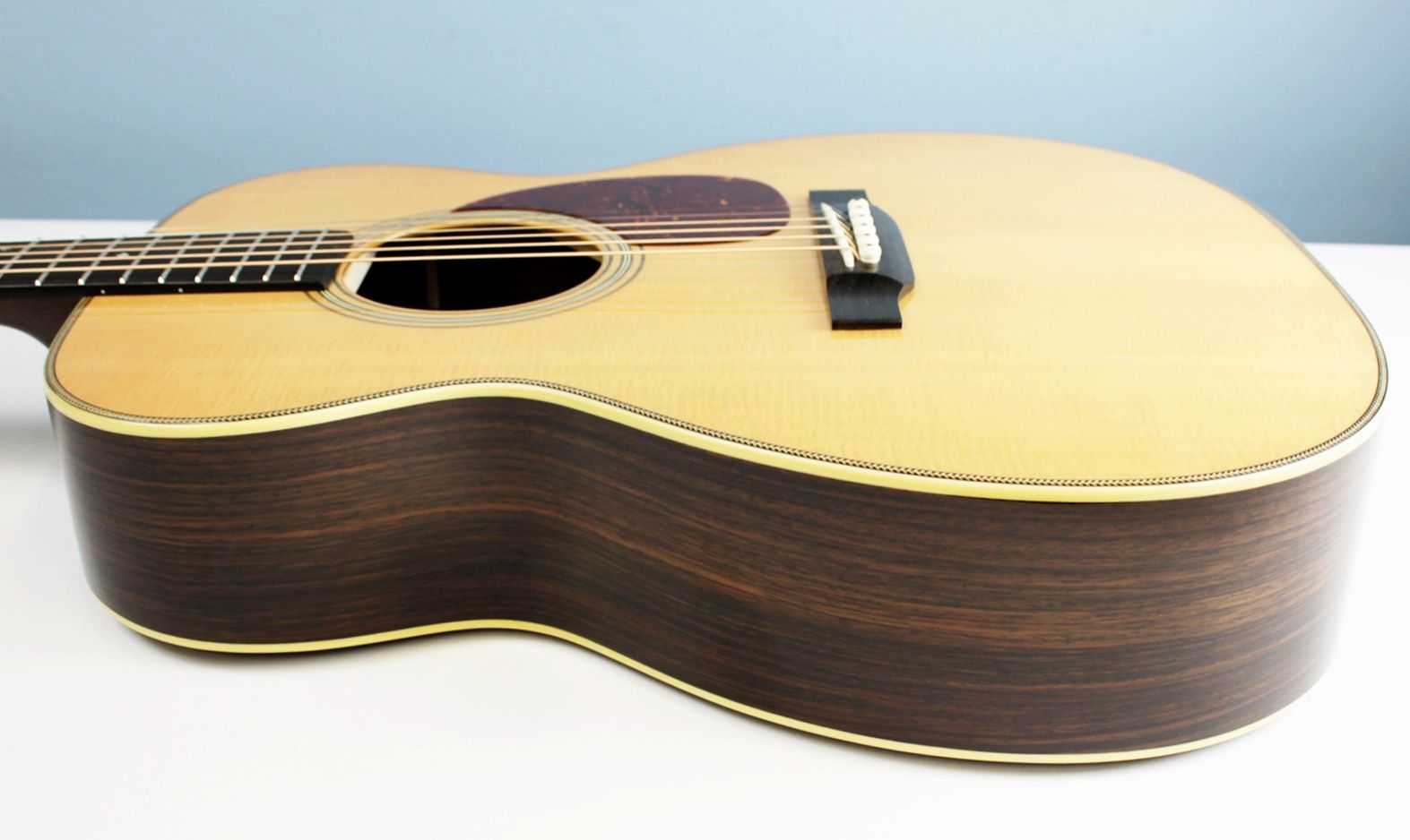 Bourgeois OM Touchstone Series Vintage side of guitar