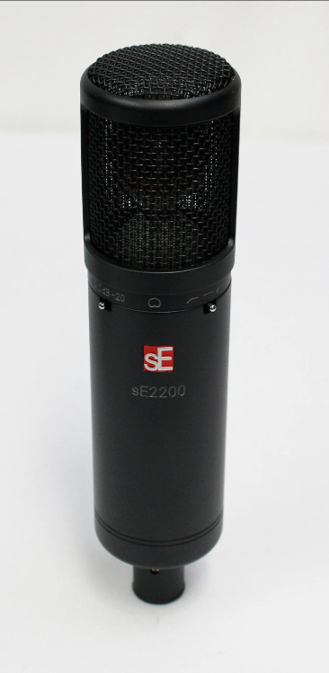 sE2200 microphone close-up of grille and capsule